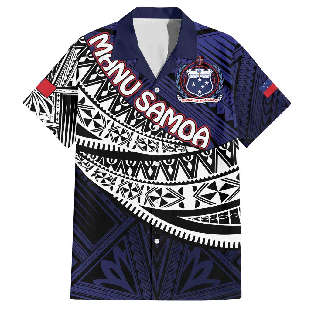 Custom Samoa Rugby Pacific Family Matching Off Shoulder Maxi Dress and Hawaiian Shirt Samoan Warrior Tribal Pattern