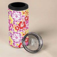 Palaka with Honu and Hibiscus 4 in 1 Can Cooler Tumbler Hawaiian Heritage Spirit LT9 - Polynesian Pride