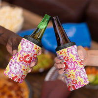 Palaka with Honu and Hibiscus 4 in 1 Can Cooler Tumbler Hawaiian Heritage Spirit LT9 - Polynesian Pride