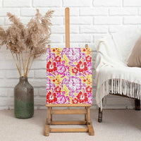 Palaka with Honu and Hibiscus Canvas Wall Art Hawaiian Heritage Spirit - Polynesian Pride