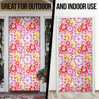 Palaka with Honu and Hibiscus Door Cover Hawaiian Heritage Spirit - Polynesian Pride