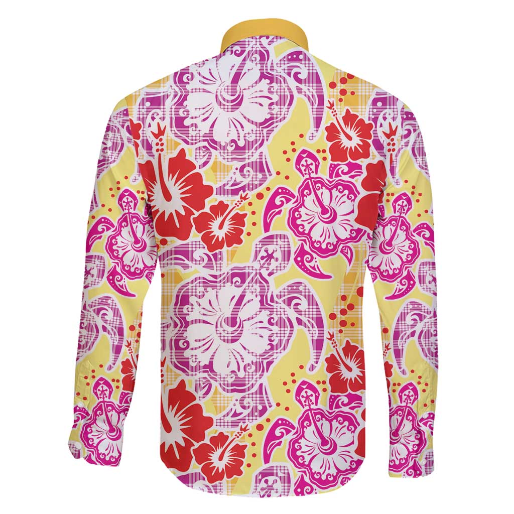 Palaka with Honu and Hibiscus Family Matching Off Shoulder Maxi Dress and Hawaiian Shirt Hawaiian Heritage Spirit LT9 - Polynesian Pride