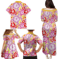 Palaka with Honu and Hibiscus Family Matching Puletasi and Hawaiian Shirt Hawaiian Heritage Spirit LT9 - Polynesian Pride