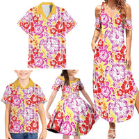 Palaka with Honu and Hibiscus Family Matching Summer Maxi Dress and Hawaiian Shirt Hawaiian Heritage Spirit LT9 - Polynesian Pride