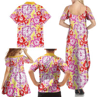 Palaka with Honu and Hibiscus Family Matching Summer Maxi Dress and Hawaiian Shirt Hawaiian Heritage Spirit LT9 - Polynesian Pride