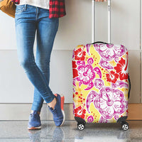 Palaka with Honu and Hibiscus Luggage Cover Hawaiian Heritage Spirit - Polynesian Pride