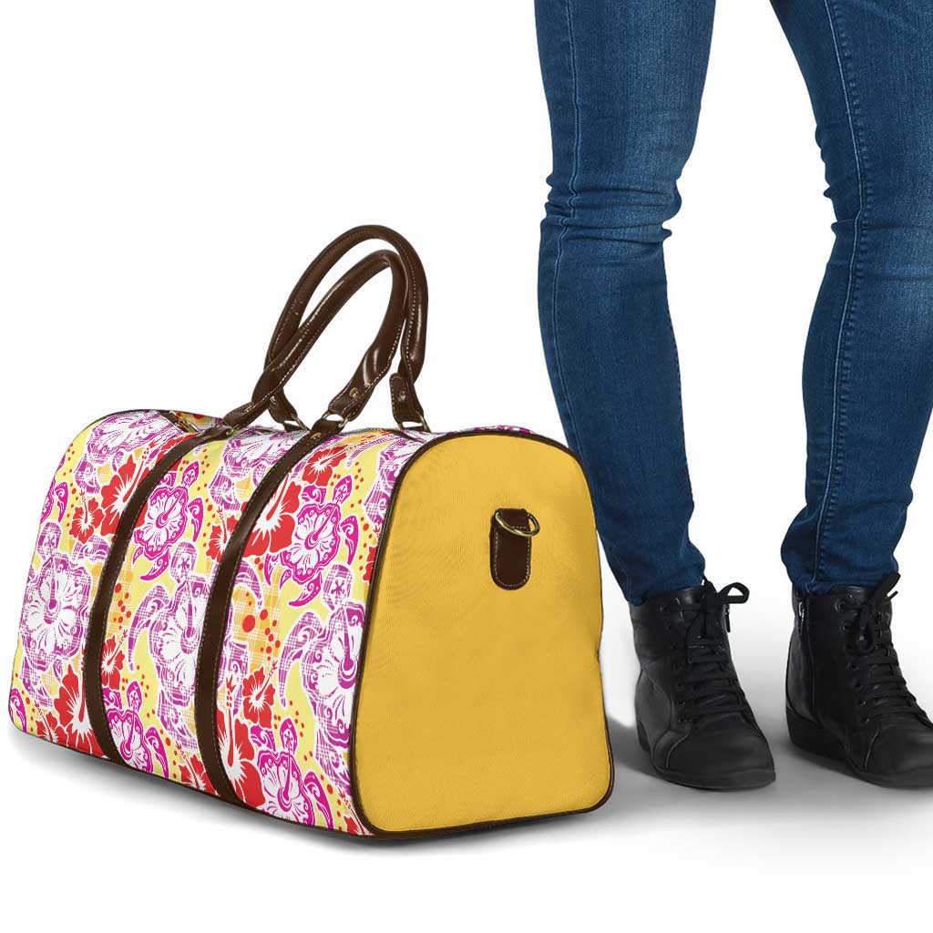Palaka with Honu and Hibiscus Travel Bag Hawaiian Heritage Spirit - Polynesian Pride
