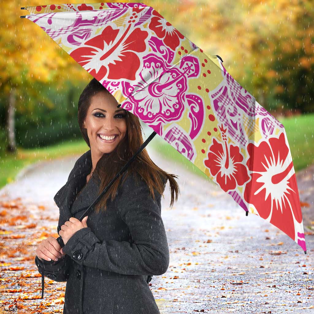 Palaka with Honu and Hibiscus Umbrella Hawaiian Heritage Spirit - Polynesian Pride