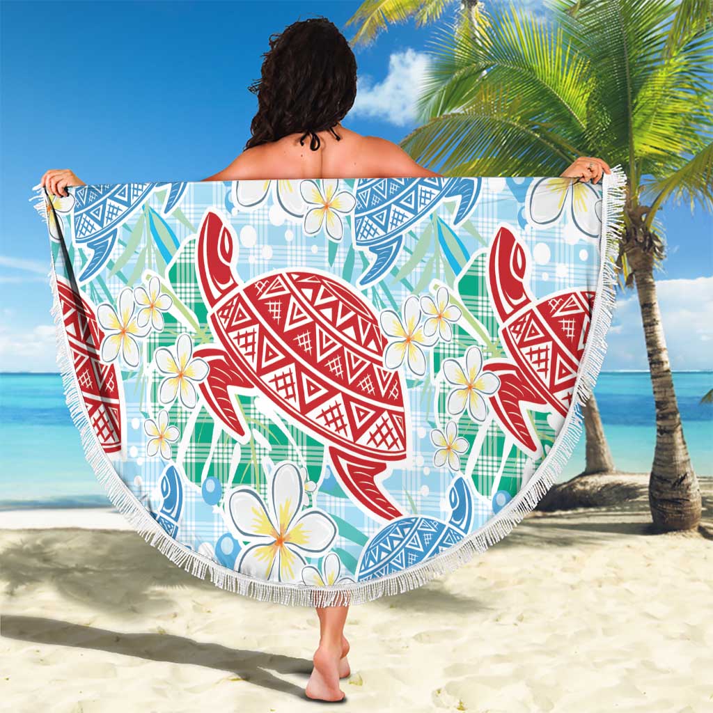 Palaka with Honu and Plumeria Beach Blanket Hawaiian Heritage Spirit LT9 - Polynesian Pride