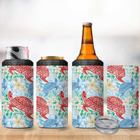 Palaka with Honu and Plumeria 4 in 1 Can Cooler Tumbler Hawaiian Heritage Spirit LT9 - Polynesian Pride