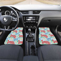 Palaka with Honu and Plumeria Car Mats Hawaiian Heritage Spirit - Polynesian Pride