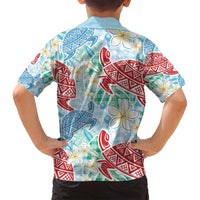 Palaka with Honu and Plumeria Family Matching Puletasi and Hawaiian Shirt Hawaiian Heritage Spirit LT9 - Polynesian Pride