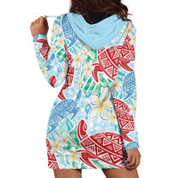 Palaka with Honu and Plumeria Hoodie Dress Hawaiian Heritage Spirit LT9 - Polynesian Pride
