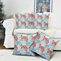 Palaka with Honu and Plumeria Pillow Cover Hawaiian Heritage Spirit - Polynesian Pride