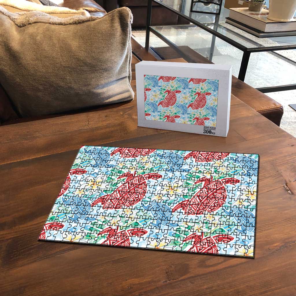 Palaka with Honu and Plumeria Puzzle Hawaiian Heritage Spirit LT9 - Polynesian Pride