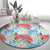 Palaka with Honu and Plumeria Round Carpet Hawaiian Heritage Spirit - Polynesian Pride