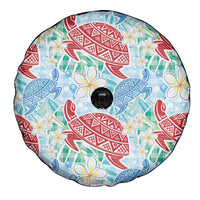 Palaka with Honu and Plumeria Spare Tire Cover Hawaiian Heritage Spirit LT9 - Polynesian Pride