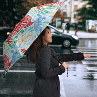 Palaka with Honu and Plumeria Umbrella Hawaiian Heritage Spirit - Polynesian Pride