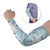 Blue Palaka Crane and Flowers Arm Sleeves Japan Heritage Spirit - Polynesian Pride