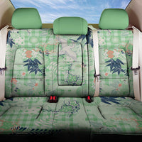 Green Palaka Crane and Flowers Back Car Seat Cover Japan Heritage Spirit LT9 One Size Green - Polynesian Pride
