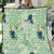 Green Palaka Crane and Flowers Quilt Japan Heritage Spirit - Polynesian Pride