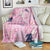 Pink Palaka Crane and Flowers Blanket Japan Heritage Spirit - Polynesian Pride