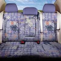 Purple Palaka Crane and Flowers Back Car Seat Cover Japan Heritage Spirit LT9 One Size Purple - Polynesian Pride