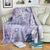 Purple Palaka Crane and Flowers Blanket Japan Heritage Spirit - Polynesian Pride