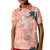 Red Palaka Crane and Flowers Kid Polo Shirt Japan Heritage Spirit - Polynesian Pride
