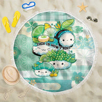 Japanese Kawaii Sushi Beach Blanket Green Wagara Palaka This Is How I Roll