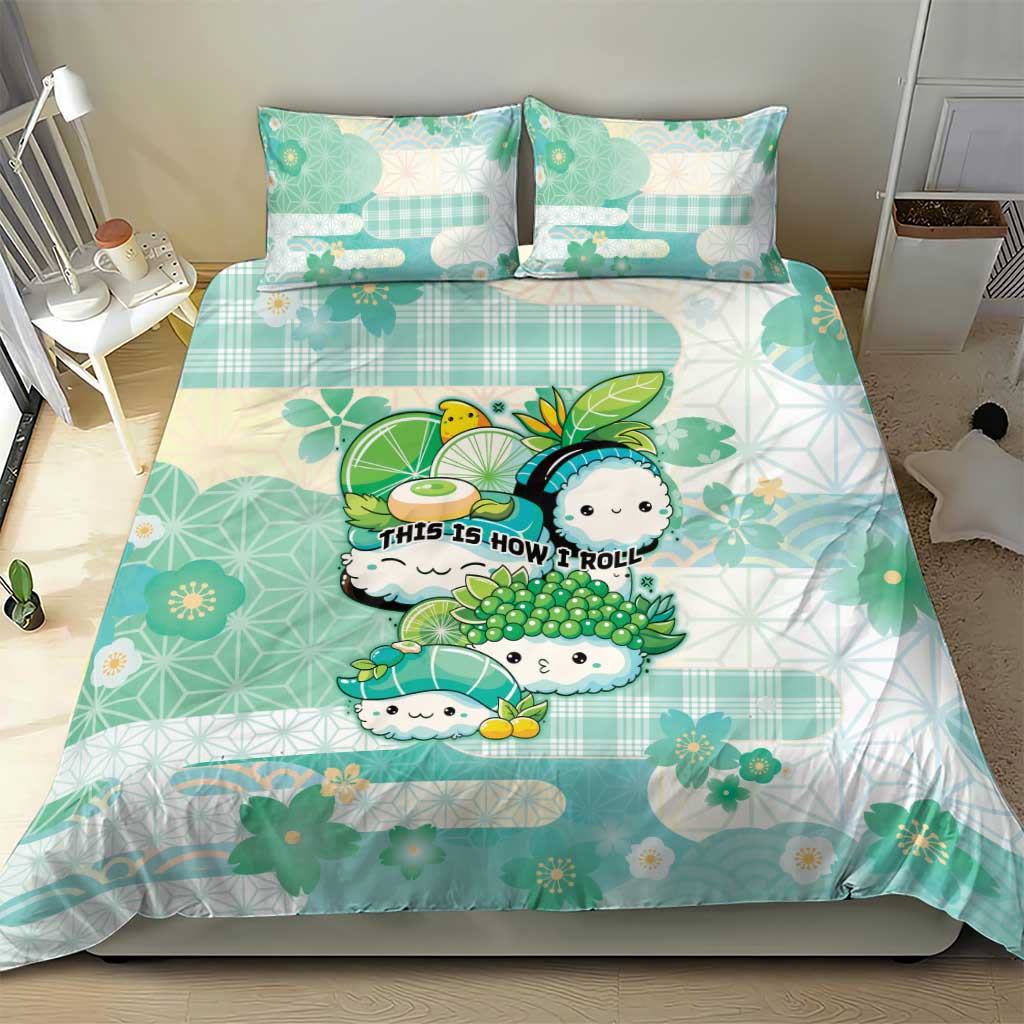 Japanese Kawaii Sushi Bedding Set Green Wagara Palaka This Is How I Roll