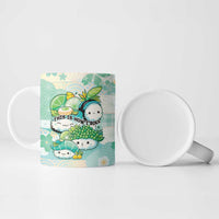 Personalized Japanese Kawaii Sushi Ceramic Mug Green Wagara Palaka This Is How I Roll