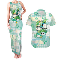 Personalized Japanese Kawaii Sushi Couples Matching Tank Maxi Dress and Hawaiian Shirt Green Wagara Palaka This Is How I Roll LT9 Green - Polynesian Pride
