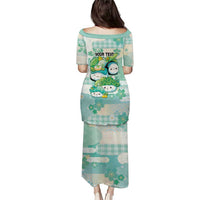 Personalized Japanese Kawaii Sushi Family Matching Puletasi and Hawaiian Shirt Green Wagara Palaka This Is How I Roll LT9 - Polynesian Pride
