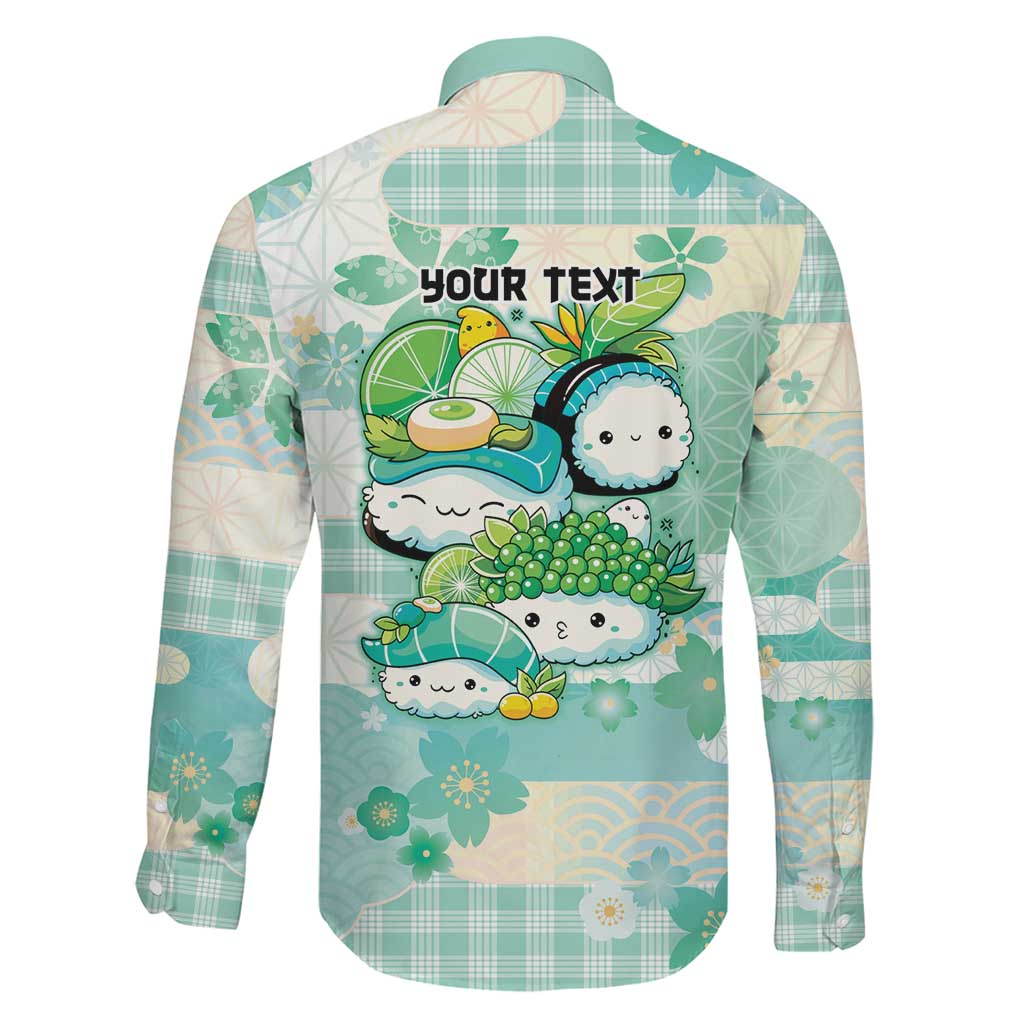 Personalized Japanese Kawaii Sushi Family Matching Tank Maxi Dress and Hawaiian Shirt Green Wagara Palaka This Is How I Roll LT9 - Polynesian Pride