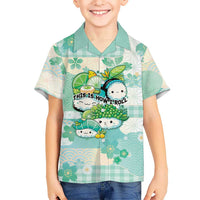 Personalized Japanese Kawaii Sushi Family Matching Tank Maxi Dress and Hawaiian Shirt Green Wagara Palaka This Is How I Roll LT9 Son's Shirt Green - Polynesian Pride