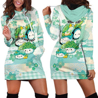Personalized Japanese Kawaii Sushi Hoodie Dress Green Wagara Palaka This Is How I Roll