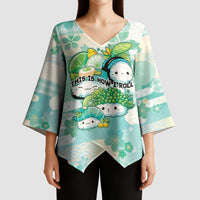 Personalized Japanese Kawaii Sushi Kimono Sleeve Blouse Green Wagara Palaka This Is How I Roll