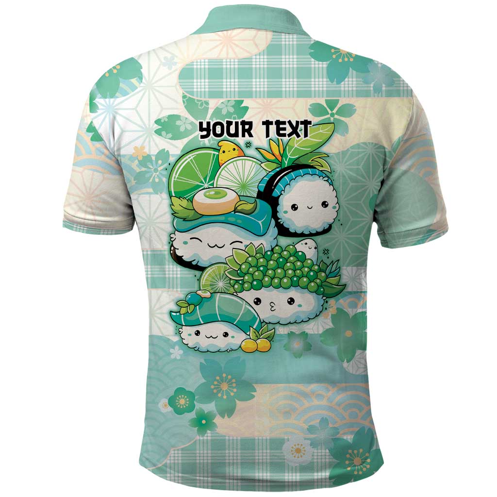 Personalized Japanese Kawaii Sushi Polo Shirt Green Wagara Palaka This Is How I Roll LT9 - Polynesian Pride