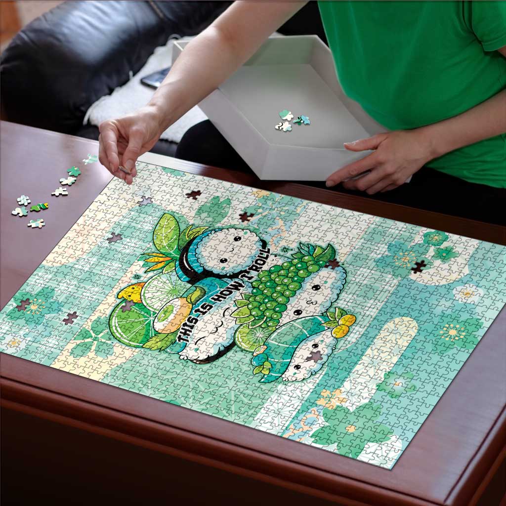 Japanese Kawaii Sushi Puzzle Green Wagara Palaka This Is How I Roll
