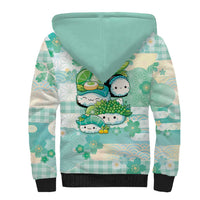 Personalized Japanese Kawaii Sushi Sherpa Hoodie Green Wagara Palaka This Is How I Roll LT9 - Polynesian Pride