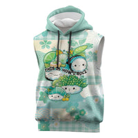 Personalized Japanese Kawaii Sushi Sleeveless Hoodie Green Wagara Palaka This Is How I Roll