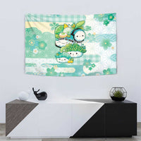 Japanese Kawaii Sushi Tapestry Green Wagara Palaka This Is How I Roll