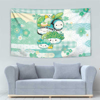 Japanese Kawaii Sushi Tapestry Green Wagara Palaka This Is How I Roll