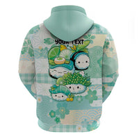 Personalized Japanese Kawaii Sushi Zip Hoodie Green Wagara Palaka This Is How I Roll