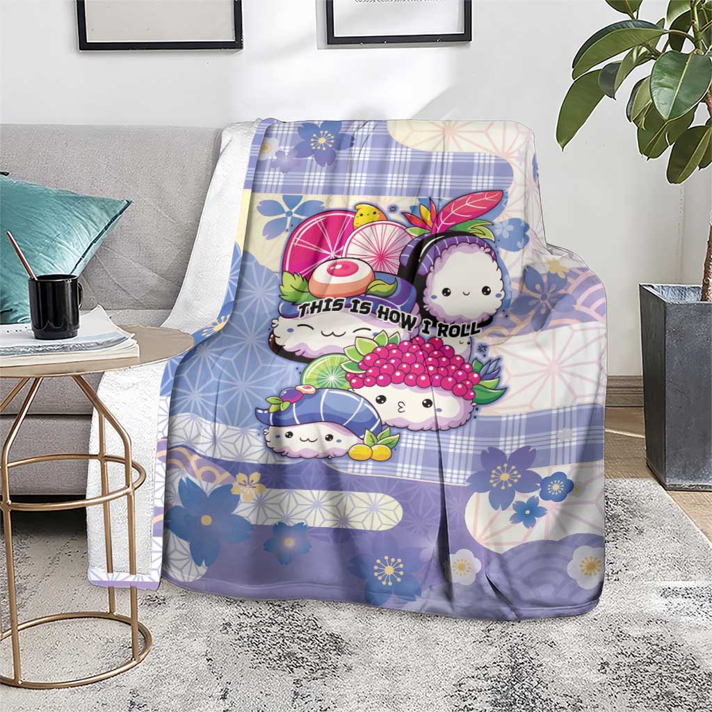 Japanese Kawaii Sushi Blanket Blue Wagara Palaka This Is How I Roll