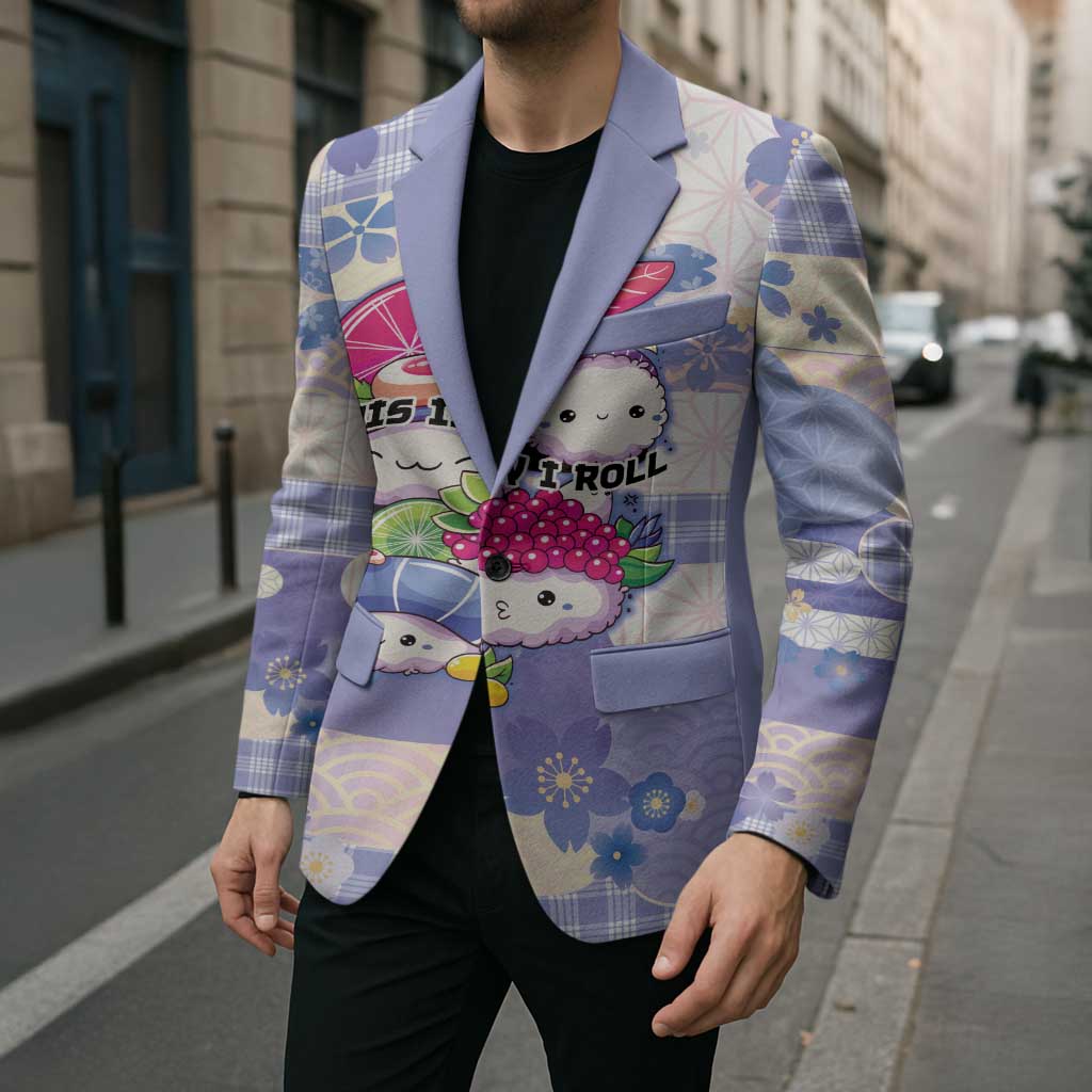 Personalized Japanese Kawaii Sushi Blazer Blue Wagara Palaka This Is How I Roll