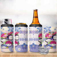Personalized Japanese Kawaii Sushi 4 in 1 Can Cooler Tumbler Blue Wagara Palaka This Is How I Roll