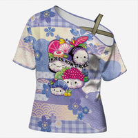 Personalized Japanese Kawaii Sushi Cross Shoulder Shirt Blue Wagara Palaka This Is How I Roll LT9 Female Blue - Polynesian Pride
