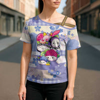 Personalized Japanese Kawaii Sushi Cross Shoulder Shirt Blue Wagara Palaka This Is How I Roll LT9 - Polynesian Pride